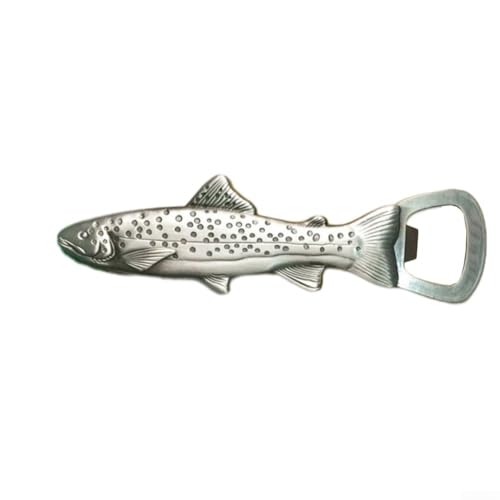 Flaschenöffner mit einzigartigem Forellen-Design, multifunktionales Kühlschrankmagnet-Zubehör Flaschenöffner mit einzigartigem Forellen-Design, multifunktionales Kühlschrankmagnet-Zubehör von FUBESK