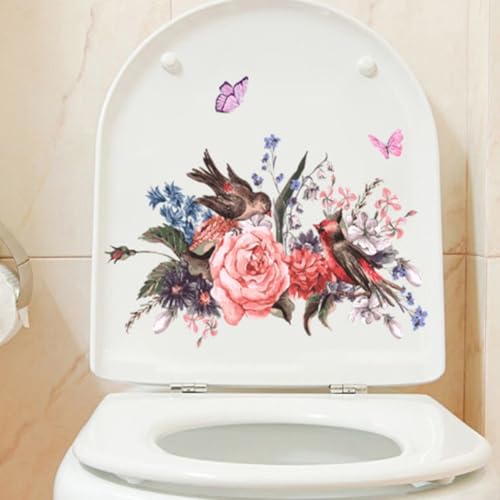 Floral PVC Wandaufkleber für kreative Heimdekoration in Wohnzimmer und Badezimmer (12) von FUBESK