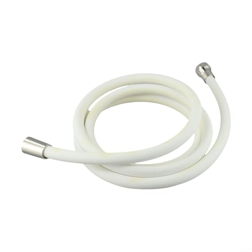 Hochdruckschlauch, 2 m, für einfachen Anschluss an Armaturen und Duschköpfe (weiß-2 m) von FUBESK