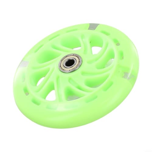 Hochleistungs-LED-Blinkräder für Roller, 120 mm Durchmesser, mit Abstandshalter aus Legierung (grün) von FUBESK