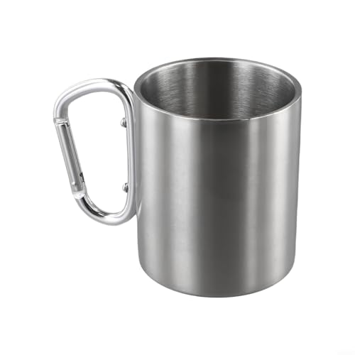 Karabiner Camping Kaffeetasse 300ml Edelstahl mit Wärmedämmung Karabiner Camping Kaffeetasse 300ml Edelstahl mit Wärmedämmung von FUBESK