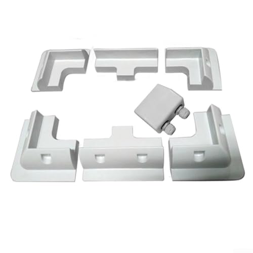 Komplettes 7-teiliges Solarmodul-Montageset ohne Bohren ABS-Halterungen für einfache Installation auf Wohnmobilen und Booten (weiß) von FUBESK