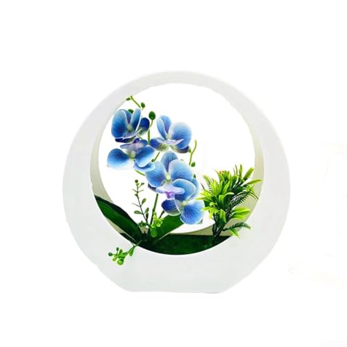 Künstliche Phalaenopsis Orchidee zur Wandmontage, mit flexiblen Zweigen für personalisierte Arrangements zu Hause oder im Büro, Blau von FUBESK