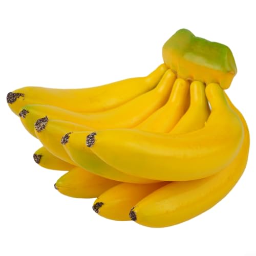 Künstliche lebensechte Bananen-Cluster-Dekoration, realistische künstliche Banane, Schaumstoffmaterial, gelbe Farbe, geeignet für Heimdekoration, Stillleben, Malerei, Inspiration, von FUBESK