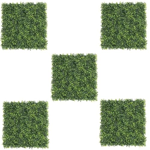 Kunstrasen Wandpaneele 5er Set mit UV Schutz, geeignet für Innen und Außen, bietet Privatsphäre und dekorative grüne Wandverkleidung Kunstrasen Wandpaneele 5er Set mit UV Schutz, geeignet für Innen und Außen, bietet Privatsphäre und dekorative grüne Wandverkleidung von FUBESK