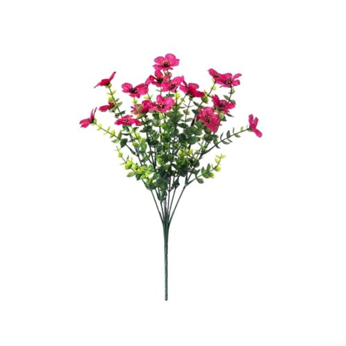 Lebensechte simulierte violette Blumen, Set mit 4 Stück, ideal für Hochzeitsdekoration und für Heimästhetik (rot) von FUBESK