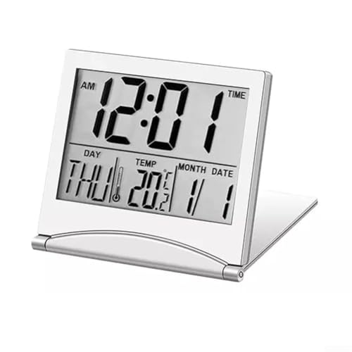 Leichter digitaler Wecker mit leicht ablesbarem LCD-Display und leisem Betrieb für Reisen von FUBESK