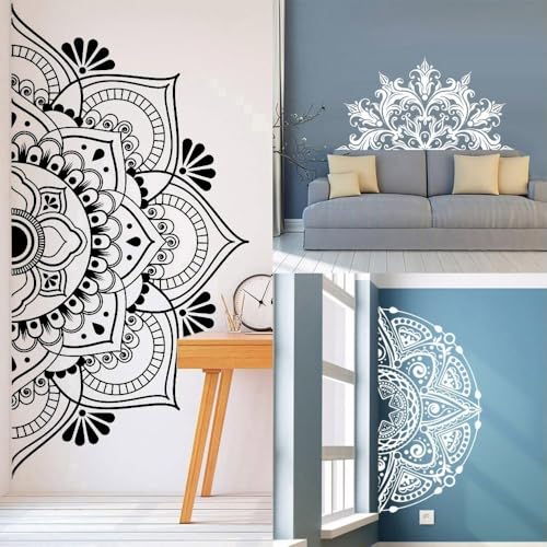 Mandala-Wandaufkleber, halbe Wandaufkleber, Aufkleber für Wohnzimmer, Schlafzimmer, Heimbüro, Dekor Kunst (2#) von FUBESK