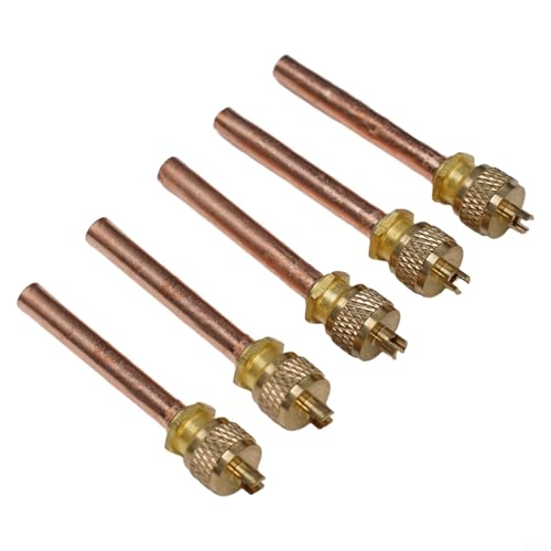 Messing-Kühlservice-Ventile, 5-teiliges Set für Klimaanlagen-Reparaturen (verlängert) von FUBESK
