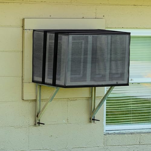 Netz-Fensterabdeckung, schützt vor UV-Strahlen und Staub, passt sicher auf die meisten Klimaanlagen-Modelle mit verstellbarem Design (43 x 30 x 33 cm) von FUBESK