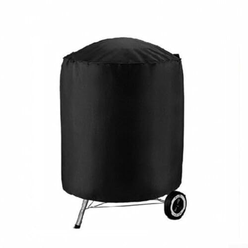 Outdoor BBQ Cover, Round Barbecue Grill Cover with cord locks for Garden Kettle Charcoal Barbecues Waterproof Heavy Duty Gas BBQ Cover (72 * 61cm) von FUBESK