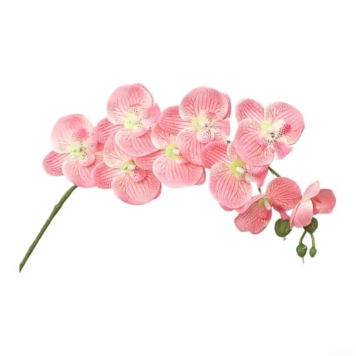 Phalaenopsis Künstliche Blumen 9 Köpfe für stilvolle Blumensträuße und Hochzeitsdekorationen (Rosa) von FUBESK