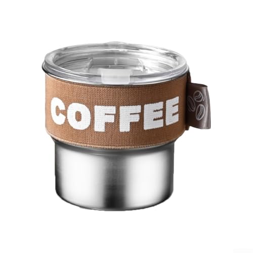 Praktische Edelstahl-Kaffeetasse mit auslaufsicherem Design, 400 ml Größe für alle Ihre Getränkebedürfnisse (Kaffee) von FUBESK