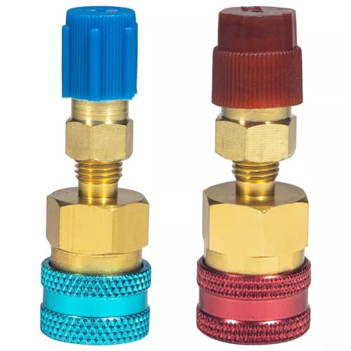 Schnellkupplung R1234YF auf für R134A Leichter Aluminium Low Side Adapter für zuverlässige Autoklimaanlage von FUBESK