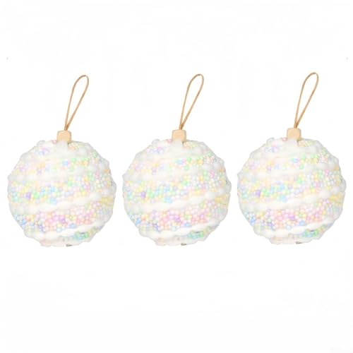 Schöne 8 cm große Weihnachtskugel-Ornamente für festliche Dekoration, perfekt für die Verschönerung von Feiertagsdekorationen und zur Schaffung fröhlicher Umgebungen (bunt) von FUBESK