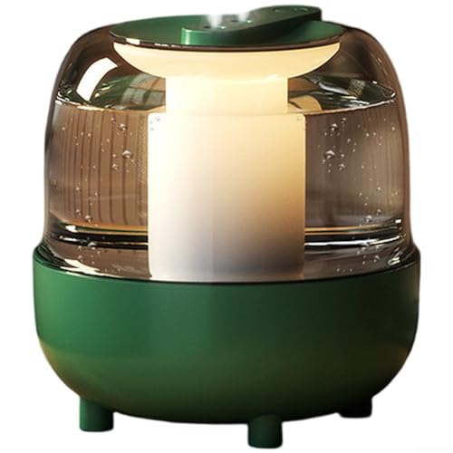 Schwerer Nebel-Luftbefeuchter mit 4L Kapazität, leises Desktop-Design, Digitalanzeige und Tablett für ätherische Öle für Aromatherapie im Büro oder Schlafzimmer (4L grün) von FUBESK