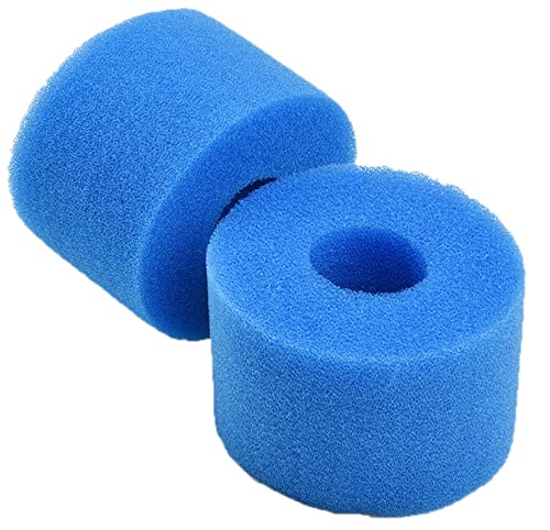 Schwimmbad-Filter, wiederverwendbar, waschbar, Schaumstoff-Ersatzpatrone, -Filterkartusche für Typ S1 VI (Blau), 2 Stück von FUBESK