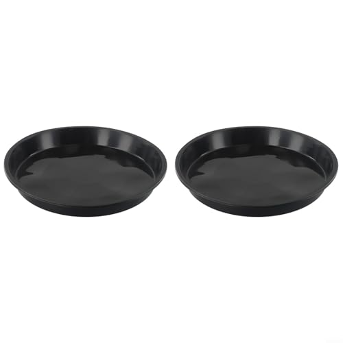 Set mit 2 Untersetzern für Blumentöpfe, runde Tabletts zum Sammeln von Wasser, perfekt für Zimmerpflanzenpflege (20,3 cm) von FUBESK