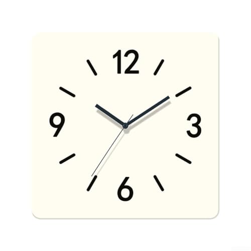Silent Square Wall Clock 30.5 cm Quartz Movement Non Ticking Design Suitable for Office Living Room Bedroom (Black) von FUBESK