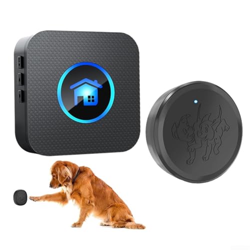 Tragbare Smart Dog Türklingel mit anpassbaren Funktionen und schneller Installation (1 Empfänger + 1 Taste) von FUBESK