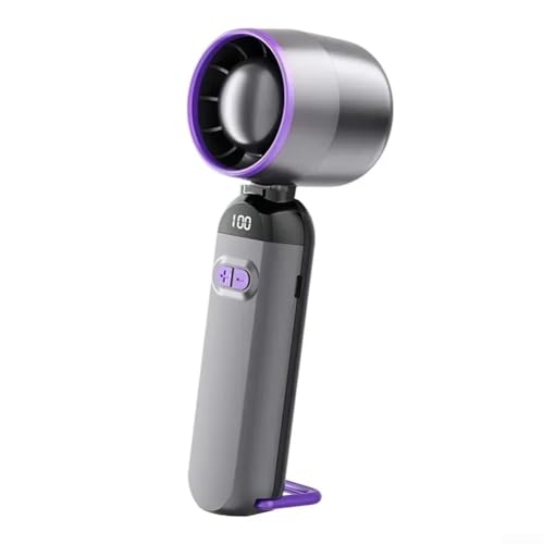 Tragbarer, faltbarer Ventilator, perfekt für Beauty-Enthusiasten, mit praktischer USB-Aufladung (grau-lila) von FUBESK
