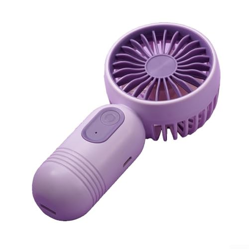 Tragbarer USB-Handventilator mit 3 Geschwindigkeits-Windeinstellung, Mini-Ventilator mit hohem Luftstrom für Zuhause, Büro, Arbeitszimmer und Reisen, wiederaufladbarer Typ C-Akku (lila) von FUBESK