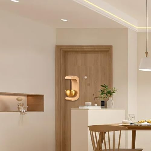 Türklingel aus Holz mit edlem Messing Design ein funktionales und dekoratives Stück (Buche) von FUBESK