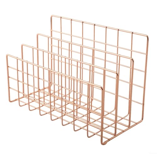 Vertikales Aktenregal für optimale Platzausnutzung auf Ihrem Schreibtisch (goldfarben) (groß)) von FUBESK