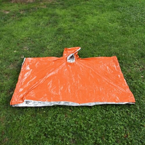 Wandern und Camping sicherer gemacht mit unserem zuverlässigen 2er-Pack Thermoregen (Orange (130 x 100 cm) von FUBESK