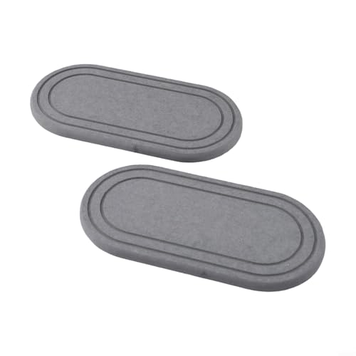 Wasserabsorbierende Kieselgur-Tablett, 2er-Set, perfekt für den stilvollen Heimgebrauch und effiziente Wasserkontrolle (B) von FUBESK
