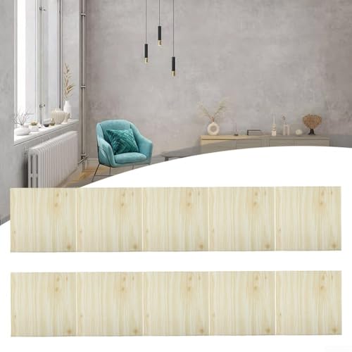 Weichschaum-3D-Wandaufkleber, 40 Stück, Set mit Fliesen-Ziegelplatten, bietet Geräuschreduzierung und Widerstand, geeignet für Sofa-Hintergrund, Schlafzimmerwände, Küche und Treppen (C) von FUBESK