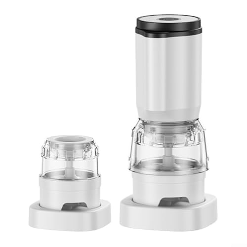 Wiederaufladbare USB-Pfeffermühle für Salz- und Gewürzmahlen, einstellbare Grobheitsstufen, lange Akkulaufzeit, kompaktes Design, geeignet für Zuhause und draußen (Weiß) von FUBESK