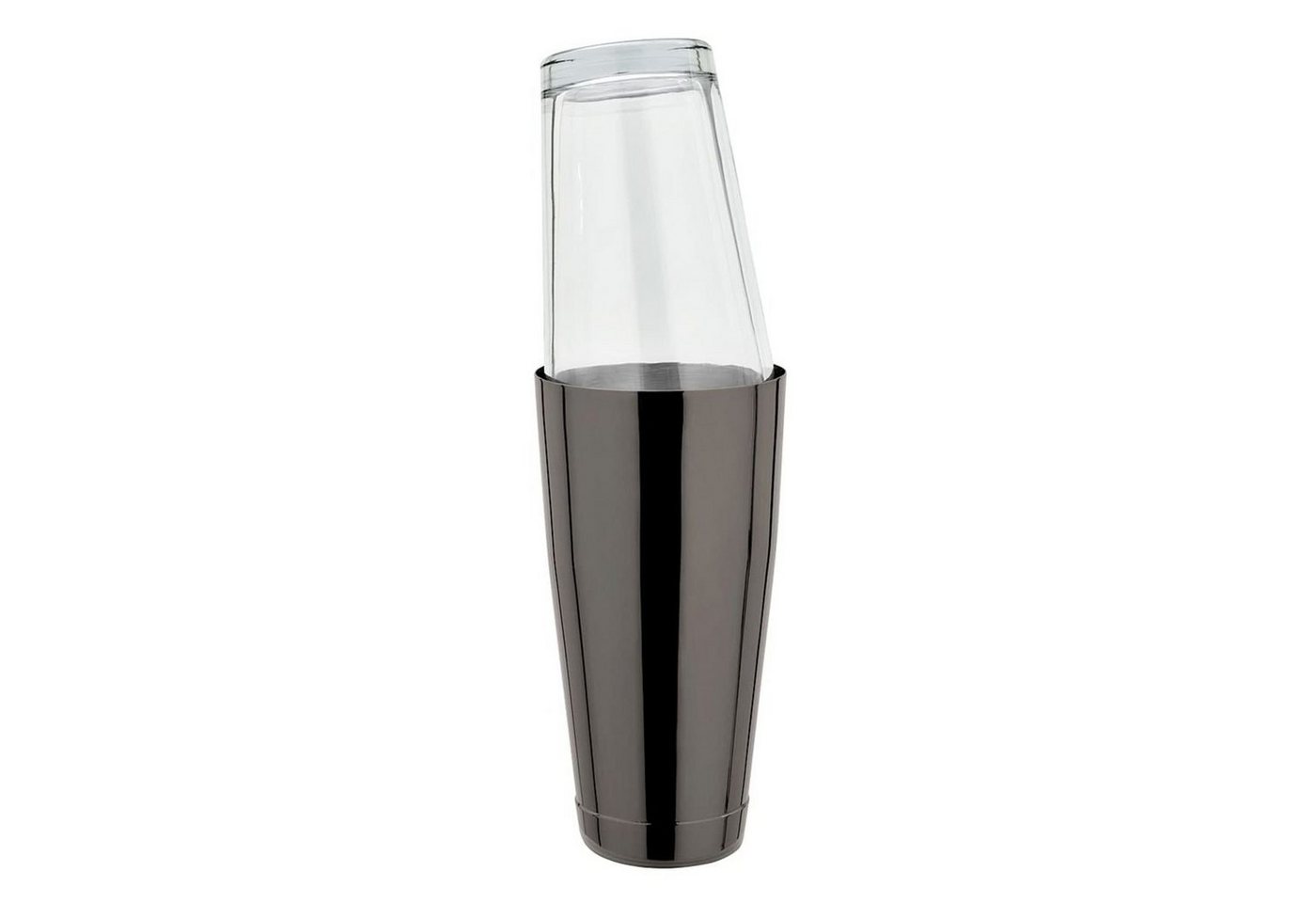 FUCHS Cocktail Shaker Shaker 28oz. - Gunmetal black mit original amerikanischen Mixing Glas von FUCHS