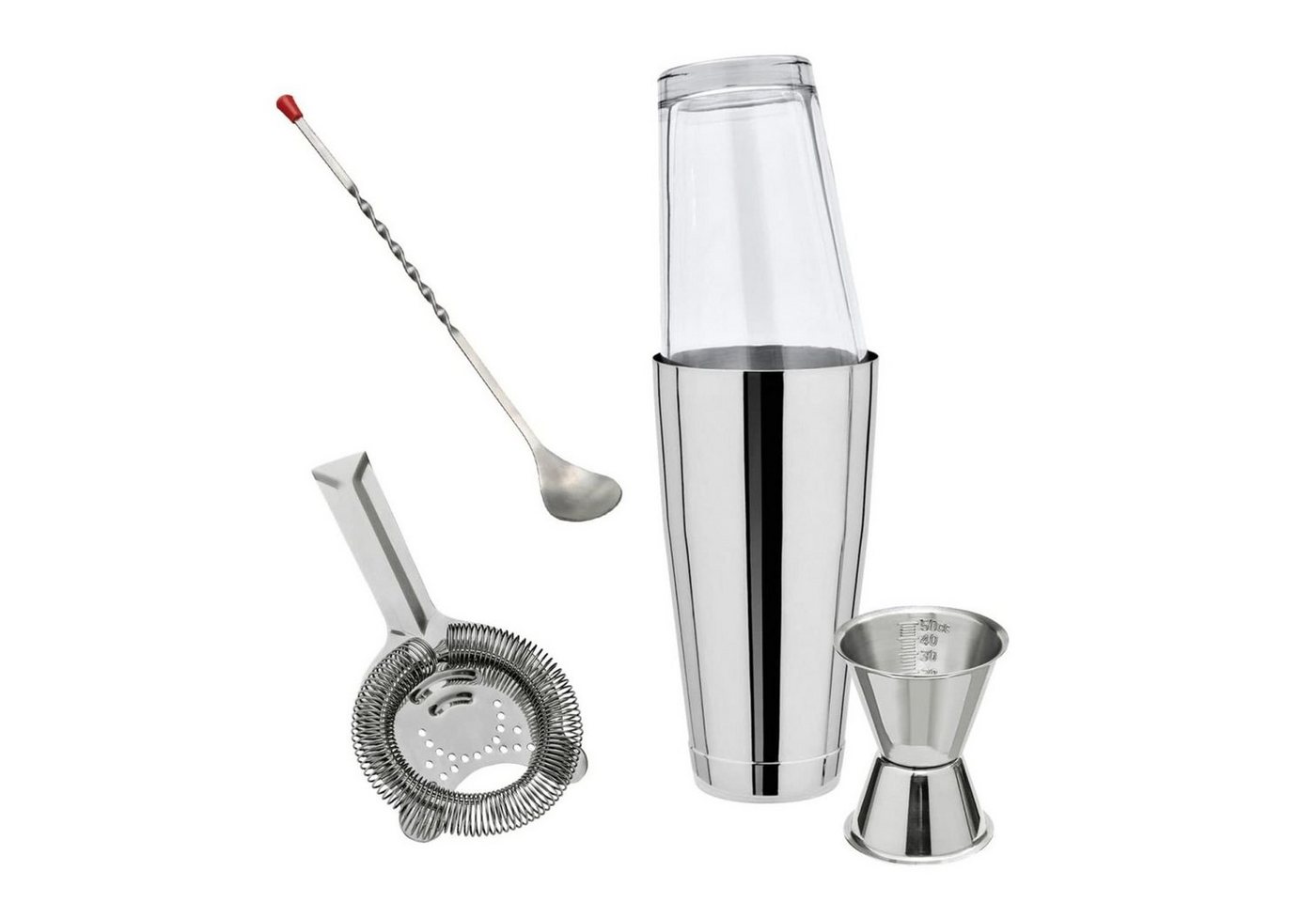 FUCHS Cocktail Shaker Сocktail Set- Boston Shaker mit Original Mixing-Glas von FUCHS