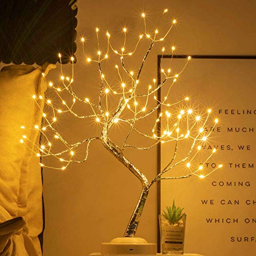 Led Bonsai Tree Light Artificial Light Tree,Battery/USB Operated 6 Hrs Timer,Adjustable Branches, for Home Decoration Night Light and Gift (Warm White) von FUCHSUN $$$