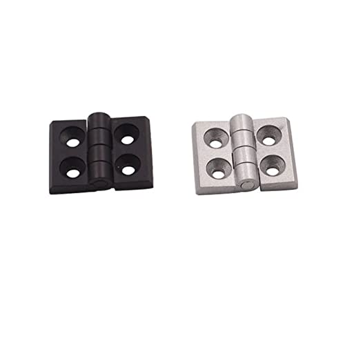 Scharniere 10 Stück Aluminium-Extrusionsprofil for 2020 3030 3040 4040 Metallscharniere Zinklegierungsscharniere mit Schraube und Mutter (Color : 4040 Black) von FUDGIO