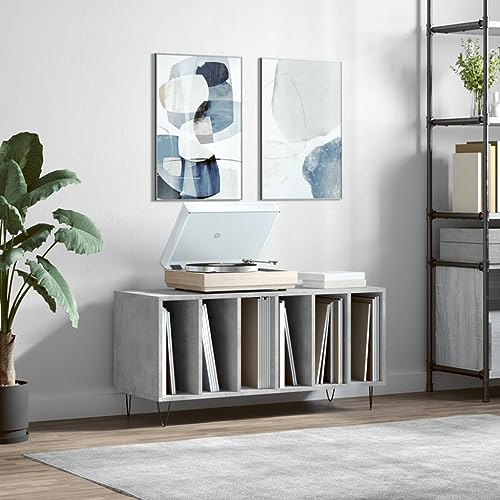 FUDUGEHMIOFWFJJ 2 Pack Concrete Gray Nightstands 40x35x47.5 cm Bedside Tables with Storage Shelf, Modern Bedroom Furniture Made of Wood Composite Material for Small Spaces von FUDUGEHMIOFWFJJ