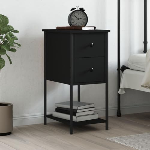FUDUGEHMIOFWFJJ 2-Piece Black Nightstands with Storage Shelves, 40x35x50 cm Wood Particle Board Bedside Tables for Bedroom, Modern Side End Tables with Easy Assembly FUDUGEHMIOFWFJJ 2-Piece Black Nightstands with Storage Shelves, 40x35x50 cm Wood Particle Board Bedside Tables for Bedroom, Modern Side End Tables with Easy Assembly von FUDUGEHMIOFWFJJ