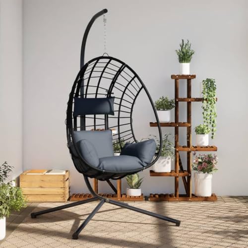 FUDUGEHMIOFWFJJ 6 Pcs Folding Garden Chairs Anthracite Fabric with Solid Wood Frame, Outdoor Patio Dining Furniture Set for Balcony, Terrace, Backyard, Foldable Stackable Comfortable FUDUGEHMIOFWFJJ 6 Pcs Folding Garden Chairs Anthracite Fabric with Solid Wood Frame, Outdoor Patio Dining Furniture Set for Balcony, Terrace, Backyard, Foldable Stackable Comfortable von FUDUGEHMIOFWFJJ