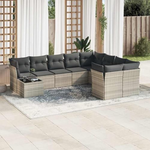 FUDUGEHMIOFWFJJ Adjustable Garden Chair with Footrest, Gray Poly Rattan Lounge Chair, Comfortable Patio Relax Chair for Outdoor, Balcony, Poolside, Ergonomic Design, Weather-Resistant & Durable von FUDUGEHMIOFWFJJ