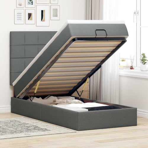 FUDUGEHMIOFWFJJ Bed Frame bettrahmen bettgestell Ottoman-Bett mit Matratze & LEDs Creme 100x200 cm StoffGeeignet für Schlafzimmer FUDUGEHMIOFWFJJ Bed Frame bettrahmen bettgestell Ottoman-Bett mit Matratze & LEDs Creme 100x200 cm StoffGeeignet für Schlafzimmer von FUDUGEHMIOFWFJJ