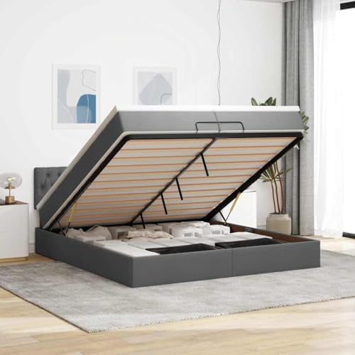 FUDUGEHMIOFWFJJ Bed futonbett Bed Frame klappbett Ottoman-Bett mit Matratze Dunkelblau 140x190 cm SamtGeeignet für Schlafzimmer von FUDUGEHMIOFWFJJ
