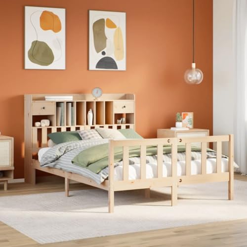 FUDUGEHMIOFWFJJ Bed futonbett Bett mit matratze bettrahmenBettgestell ohne Matratze Braun Eiche 160x200 cm HolzwerkstoffGeeignet für Schlafzimmer von FUDUGEHMIOFWFJJ