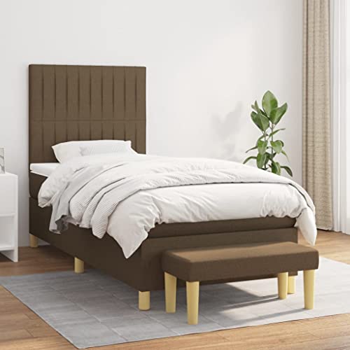 FUDUGEHMIOFWFJJ Bett klappbett bettrahmen futonbettBoxspringbett mit Matratze Creme 140x190 cm StoffGeeignet für Schlafzimmer von FUDUGEHMIOFWFJJ