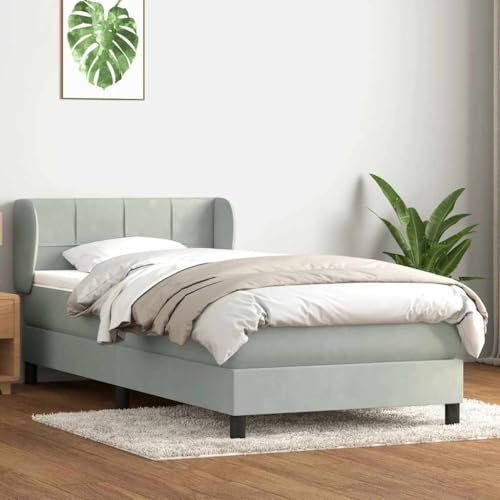 FUDUGEHMIOFWFJJ Bett mit matratze futonbett kopfteil bettBett mit Matratze Hellgrau 80x200 cm StoffGeeignet für Schlafzimmer FUDUGEHMIOFWFJJ Bett mit matratze futonbett kopfteil bettBett mit Matratze Hellgrau 80x200 cm StoffGeeignet für Schlafzimmer von FUDUGEHMIOFWFJJ
