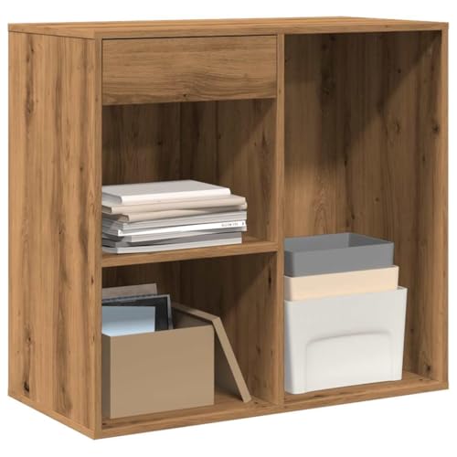 FUDUGEHMIOFWFJJ Braun Oak Effect Bookshelf 40x35x107.5 cm - Sturdy Holzwerkstoff Storage Shelf for Living Room Office Modern Bookshelf with High Load Capacity & Easy Assembly von FUDUGEHMIOFWFJJ