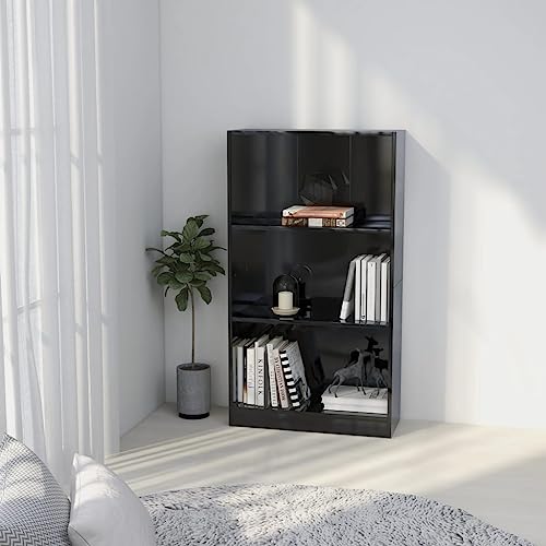 FUDUGEHMIOFWFJJ Bücherregal 3 Regalböden Schwarz 60x27,6x90,5 cm Holzwerkstoff - Modern Bookshelf for Living Room Office Sturdy Shelf with 3 Tier Storage Space Space Saving Design - Easy Assembly FUDUGEHMIOFWFJJ Bücherregal 3 Regalböden Schwarz 60x27,6x90,5 cm Holzwerkstoff - Modern Bookshelf for Living Room Office Sturdy Shelf with 3 Tier Storage Space Space Saving Design - Easy Assembly von FUDUGEHMIOFWFJJ