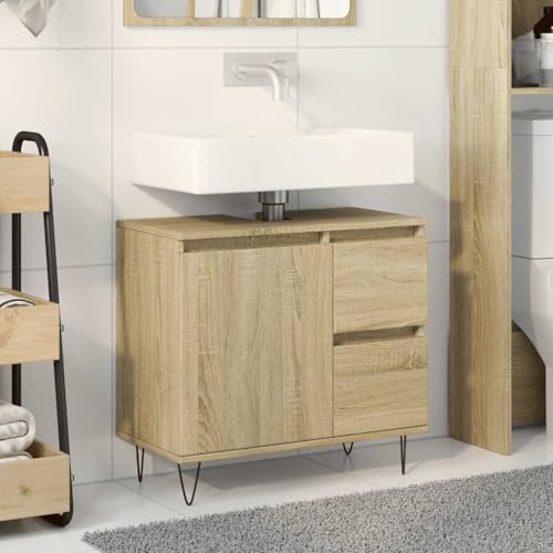 FUDUGEHMIOFWFJJ Bücherregal Grau Sonoma 40x24x109 cm Holzwerkstoff - Modern Bookshelf for Living Room & Office, Sturdy Shelf Storage Unit with 5 Adjustable Shelves, Space-Saving Design, Easy Assembly von FUDUGEHMIOFWFJJ
