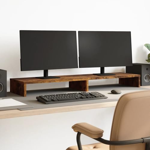 FUDUGEHMIOFWFJJ Bücherregal Raumteiler aus Räuchereiche 100x33x115 cm - Modernes mit 5 Fächern, Stabiles Regal als Raumteiler oder Bücherregal für Wohnzimmer, Schlafzimmer von FUDUGEHMIOFWFJJ