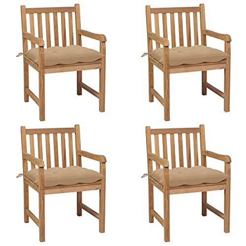 FUDUGEHMIOFWFJJ Garden Dining Chairs with Cushions 3 Pcs Solid Wood Acacia Outdoor Patio Furniture Set Comfortable Weather-Resistant for Terrace Balcony von FUDUGEHMIOFWFJJ